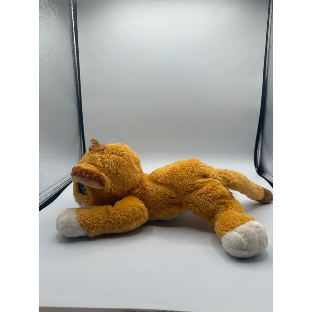 Disney The Lion King Simba Plush‎ Stuffed Animal Floppy Laying 10 Inch Orange